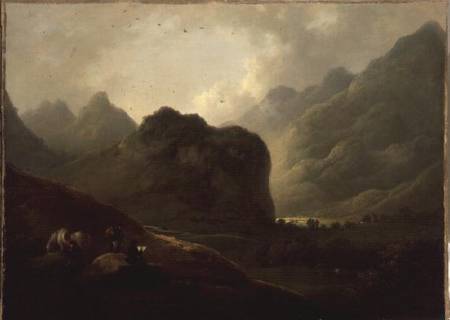A Sketching Party in the Pass at Borrowdale van Julius Caesar Ibbetson