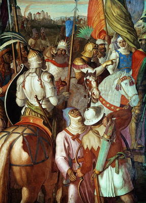 The Saracen Army outside Paris, 730-32 AD van Julius Schnorr von Carolsfeld