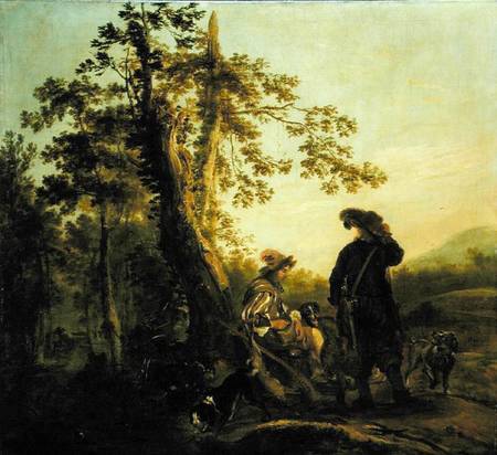 Resting Hunters van Juriaen Jacobsz