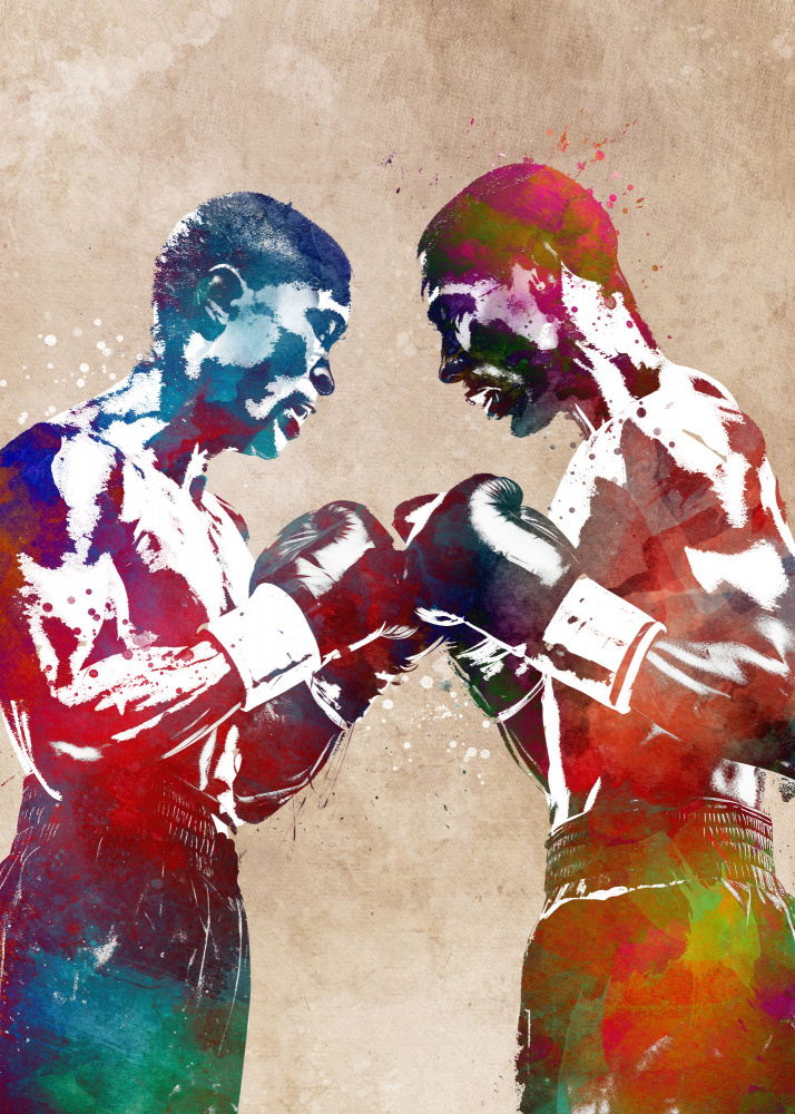 Boxing sport art van Justyna Jaszke
