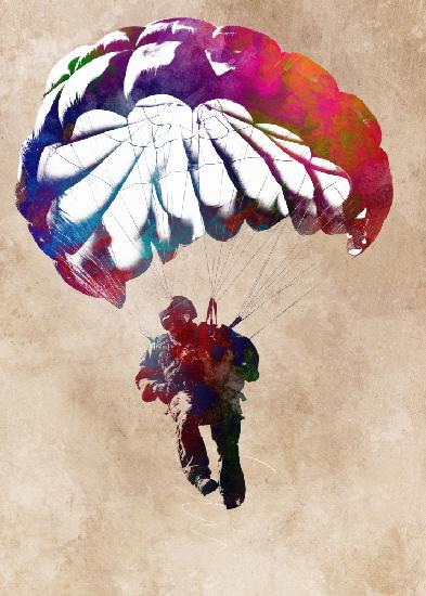 Paratrooper sport art