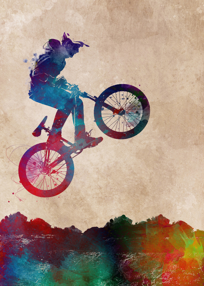 Cycling sport art 4 van Justyna Jaszke