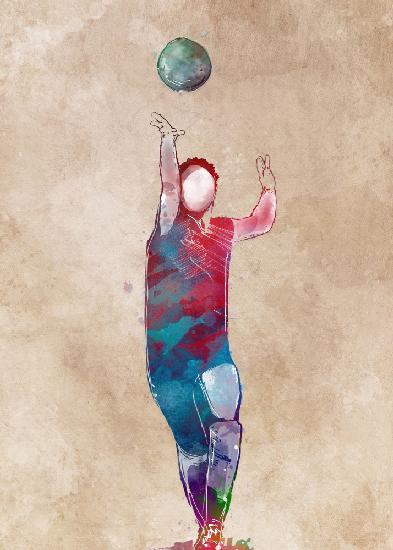 Volleyball sport art