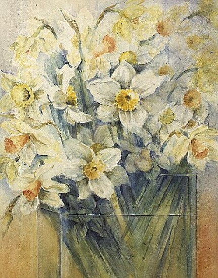 Mixed Daffodils in a Tank, 1989  van Karen  Armitage
