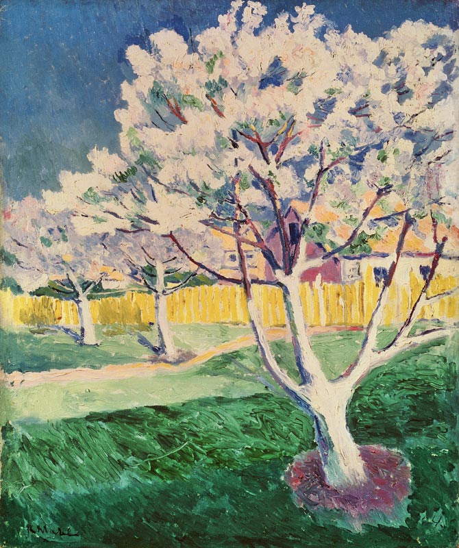 K.Malevich, Blossoming apple trees van Kasimir Sewerinowitsch Malewitsch