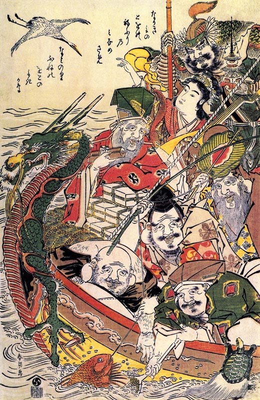 Seven Gods of Good Fortune van Katsushika Hokusai