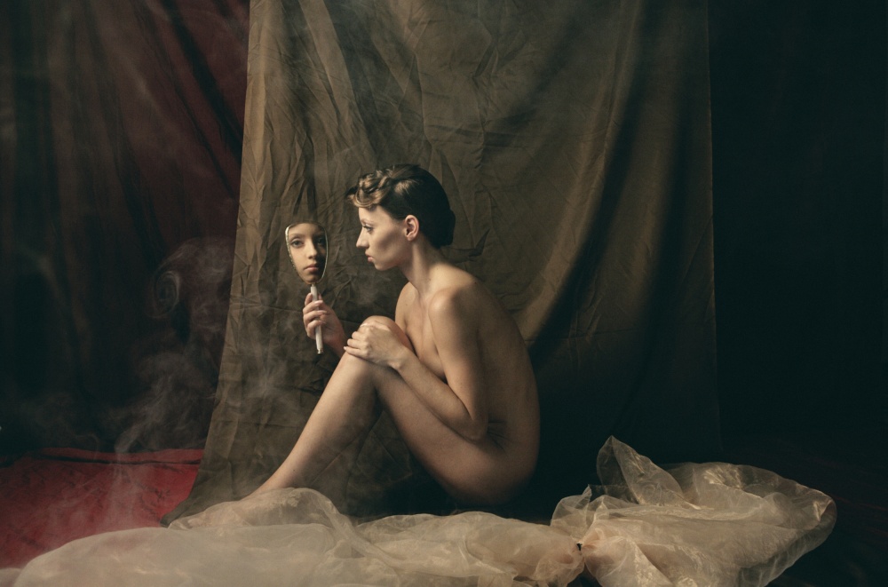 Maria with mirror II van Kiril Stanoev