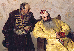 Ein Denunziant beim Bojaren van Klawdij Wassiljewitsch Lebedjeff