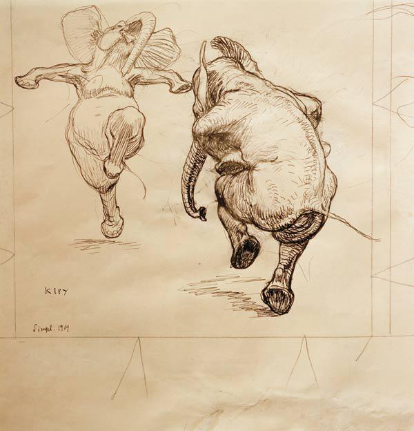Twee dansende olifanten 1909-01-01