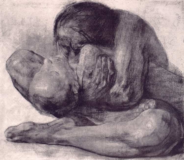 Woman with Dead Child van Käthe Kollwitz