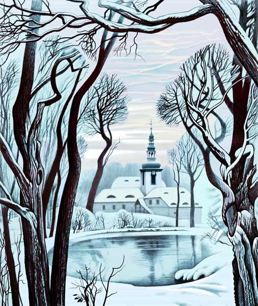 Der Winter. Marienthal Kloster.  van Konstantin Avdeev