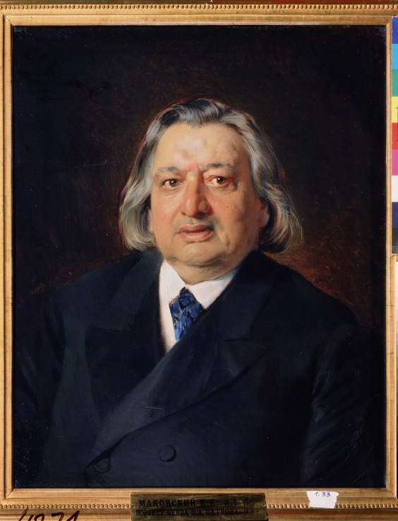 Portrait of the singer Osip Petrov (1807-1878) van Konstantin Jegorowitsch Makowski