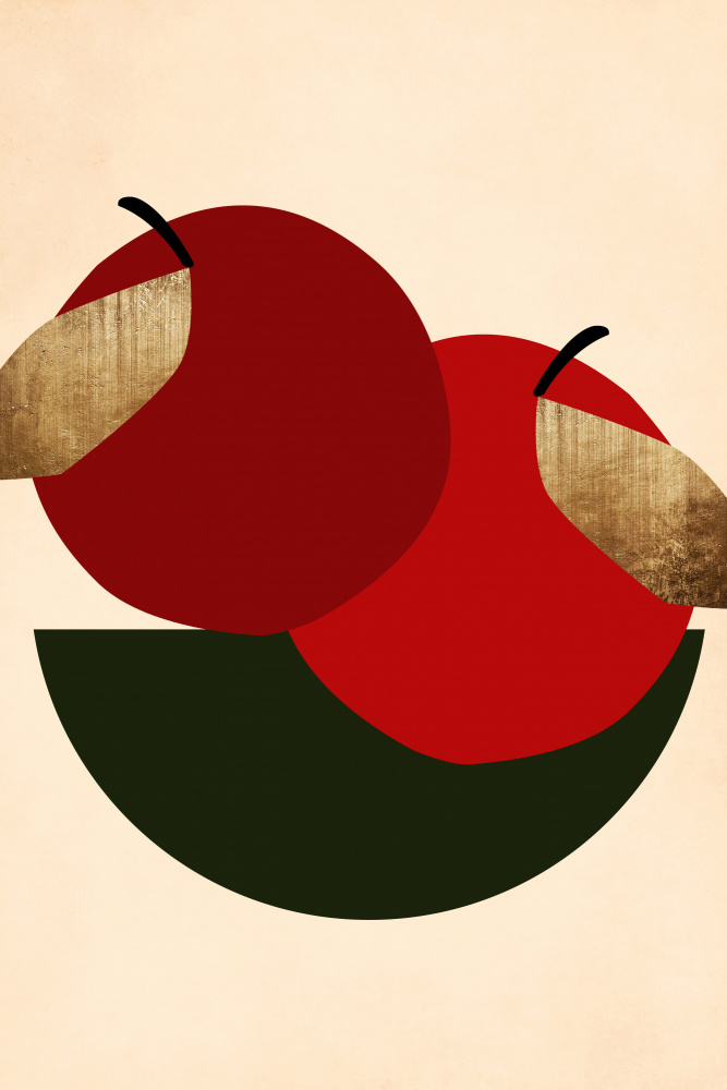 Two Red Apples van Kubistika