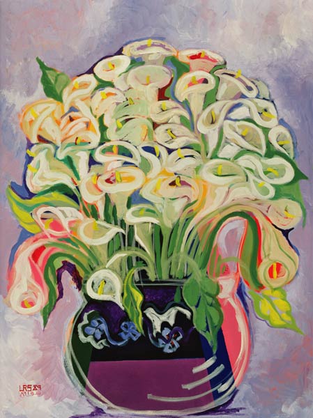 Lilies, 1989 (acrylic on canvas)  van Laila  Shawa