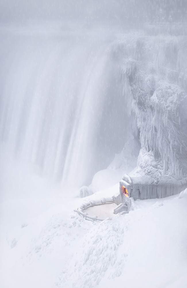 Niagara Falls in winter van Larry Deng