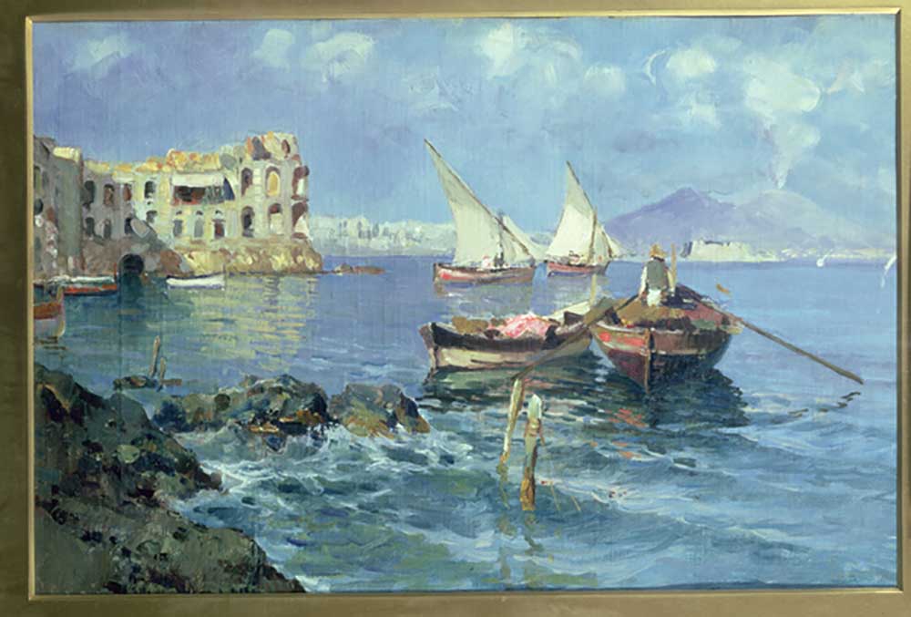 In the Bay of Naples van Lazzaro Pasini