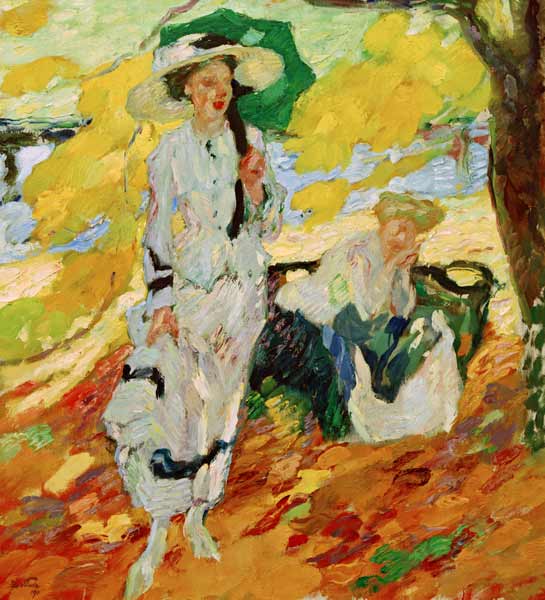 Herbstsonne, 1910. van Leo Putz