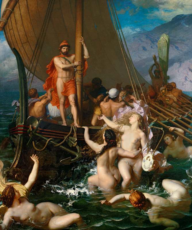 Ulysses and the Sirens (detail of 154170) van Leon-Auguste-Adolphe Belly