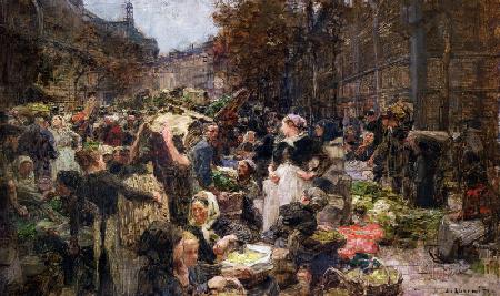 Les Halles, study for a painting for the Salon des Lettres at the Hotel de Ville, Paris