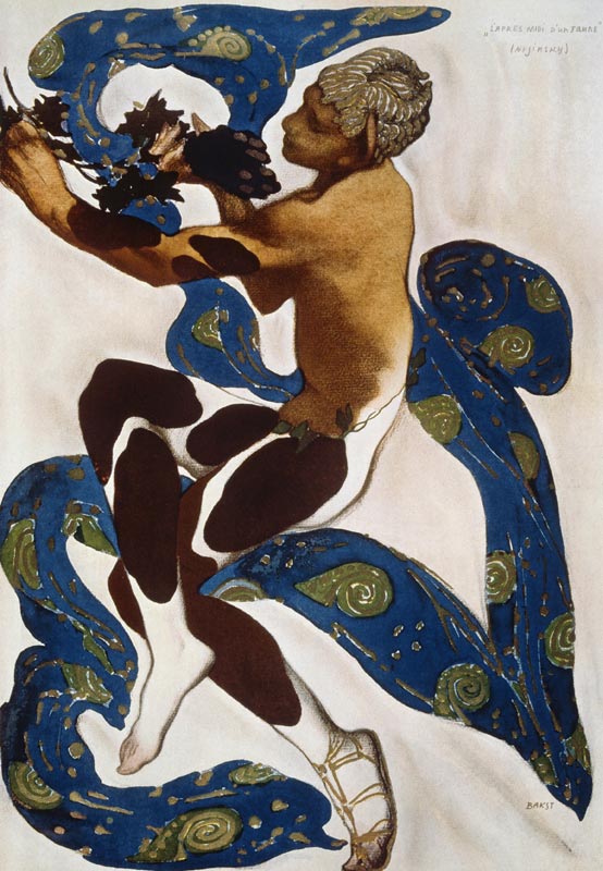 Faun. Costume design for the ballet The Afternoon of a Faun by C. Debussy van Leon Nikolajewitsch Bakst