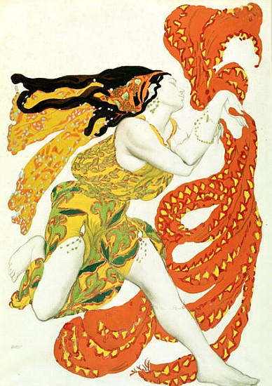 Costume design for a bacchante in ''Narcisse'' by Tcherepnin, 1911(see also 4728) van Leon Nikolajewitsch Bakst