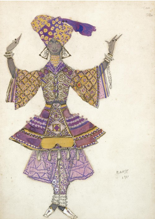 Costume design for the Ballet "Blue God" by R. Hahn van Leon Nikolajewitsch Bakst