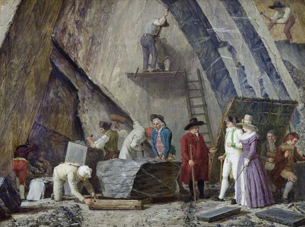 Extracting Sainte-Anne Marble from a Quarry van Leonard Defrance