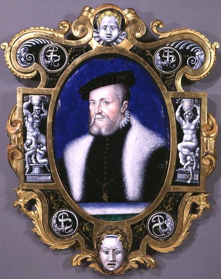 Portrait of Anne First Duke of Montmorency (1493-1567) 1556 van Leonard Limousin