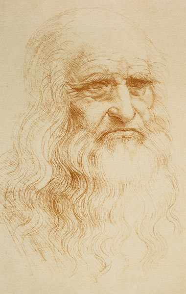 Portret van een man - vermoedelijk Leonardo da Vinci