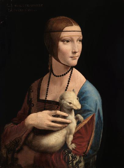 Dame met de hermelijn (Cecelia Gallerani) Leonardo da Vinci um 1490