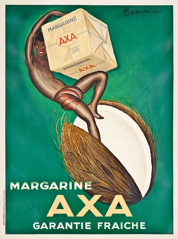 Poster advertising Axa margarine van Leonetto Cappiello