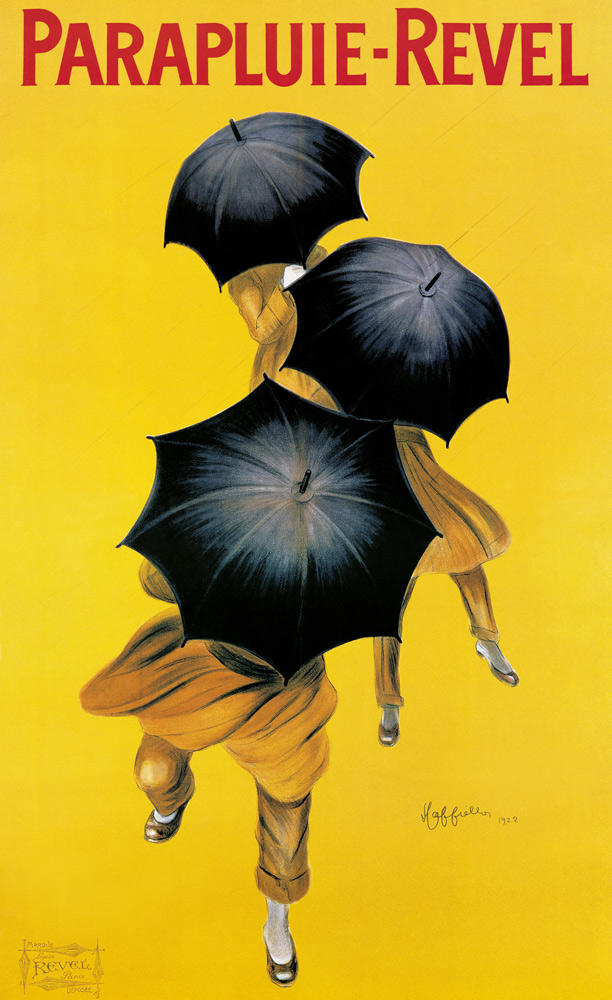 Poster advertising 'Revel' umbrellas van Leonetto Cappiello