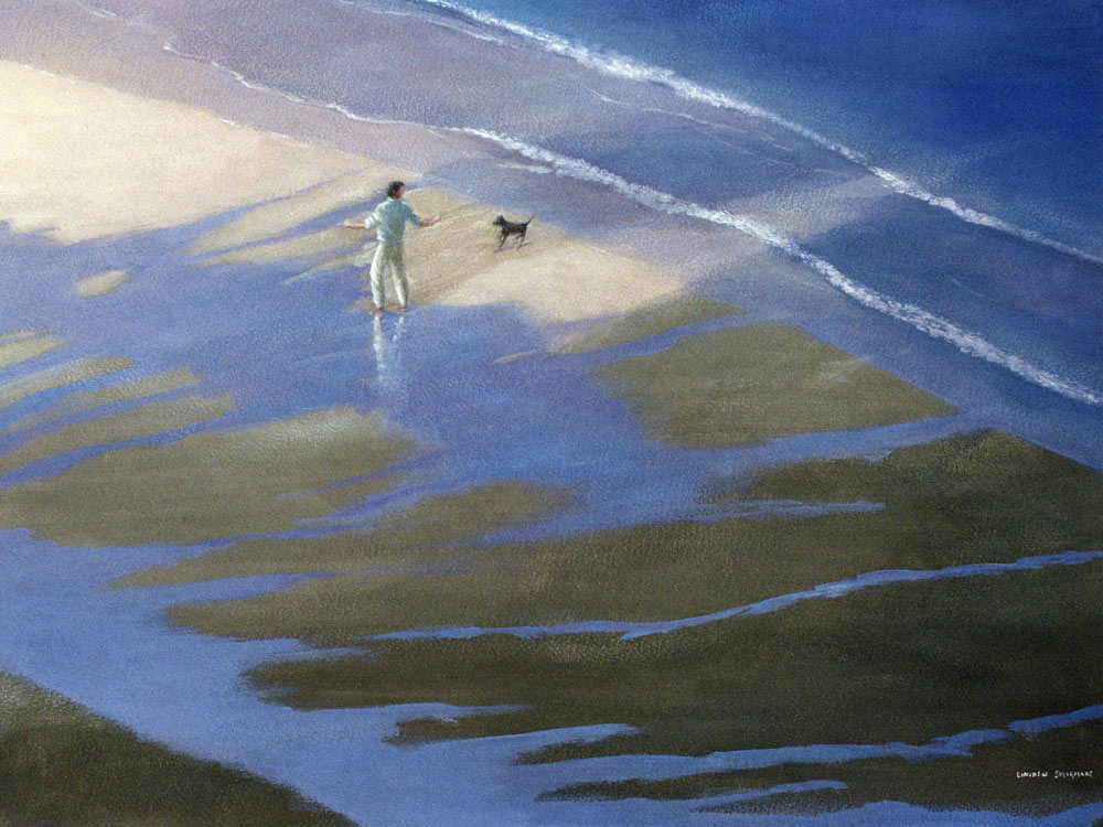 Dog Walk, 1985 (w/c on paper)  van Lincoln  Seligman