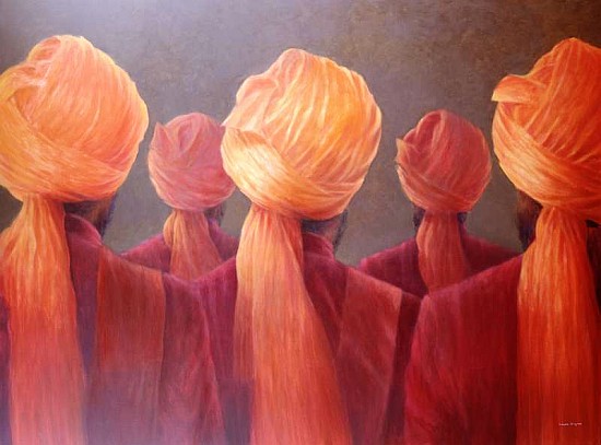 All Five Heads (oil on canvas)  van Lincoln  Seligman