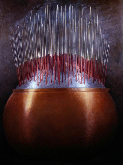 Incense Sticks (oil on canvas)  van Lincoln  Seligman