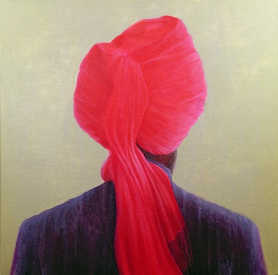 Red Turban, Purple Jacket (oil on canvas)  van Lincoln  Seligman