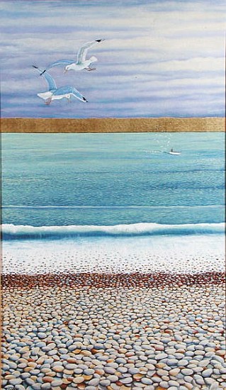 Seagulls, 2003 (oil on canvas)  van Liz  Wright