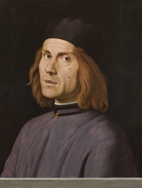 Portrait of Battista Fiera van Lorenzo Costa