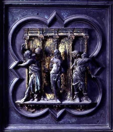 The Flagellation of Christ, fifteenth panel of the North Doors of the Baptistery of San Giovanni van Lorenzo  Ghiberti