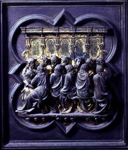 The Last Supper, twelfth panel of the North Doors of the Baptistery of San Giovanni van Lorenzo  Ghiberti