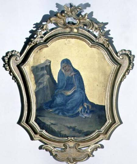 The Virgin Mourning van Lorenzo  Monaco