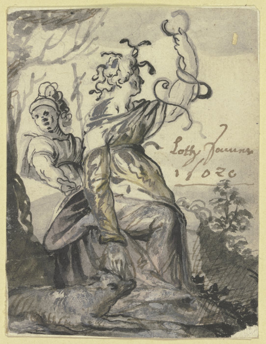Zwei weibliche allegorische Figuren van Loth Sommer