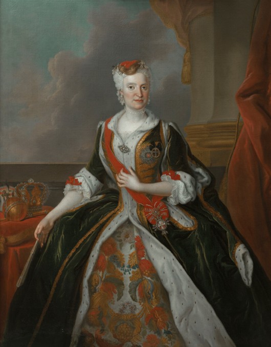 Portrait of Maria Josepha of Austria (1699-1757) van Louis de Silvestre