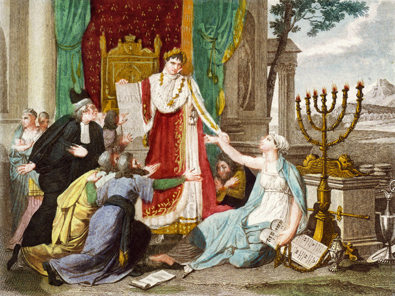 Napoléon le Grand, rétablit le culte des Israélites (…) " van Louis Francois Couche