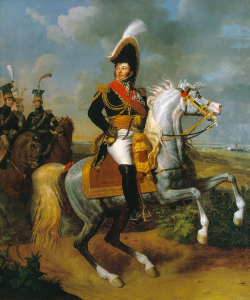 Equestrian Portrait of General Jean Rapp (1771-1821) van Louis François Lagrenée