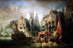 The Arrival of Fernando Alvarez de Toledo, Duke of Alba (1508-82) at Rotterdam in 1567