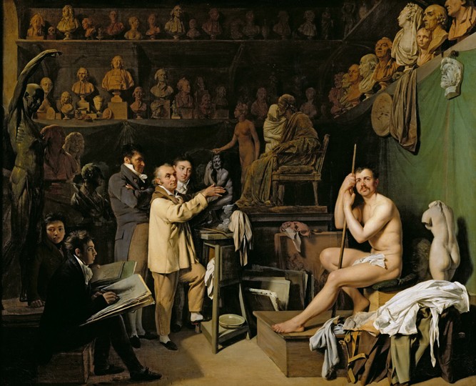 The Studio of Jean Antoine Houdon (1741-1828) van Louis-Léopold Boilly
