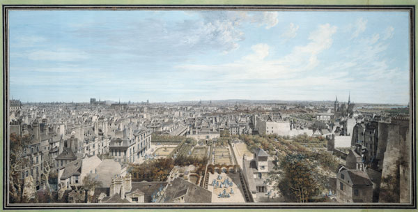 Panoramic View of Paris Towards the North van Louis-Nicolas de Lespinasse