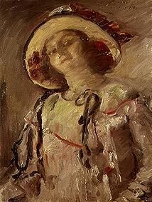 Wilhelmine mit gelbem Hut. van Lovis Corinth