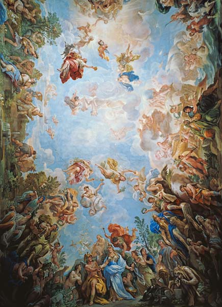 Gewölbefresko im Palazzo Medici Riccardi in Florenz van Luca Giordano
